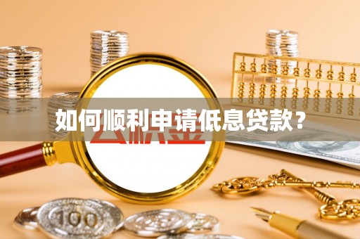 湘桥如何顺利申请低息贷款？